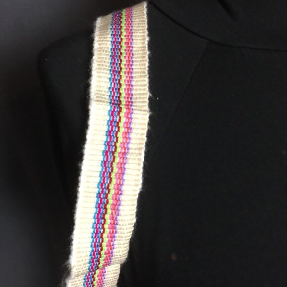 Pinzon Backpack Colorful Woven Fabric Rainbow Pride Pocket Soft Made in Mexico - Picture 13 of 14